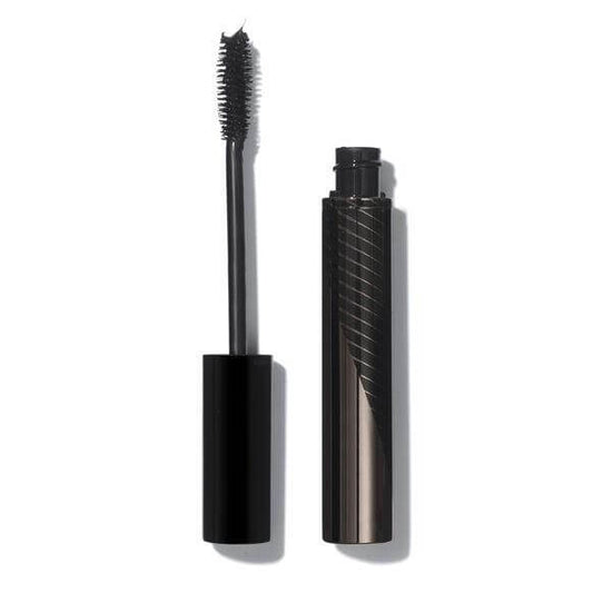 Laura Mercier Caviar Volume Panoramic Mascara tube and brush, designed for high-volume lashes and rich noir pigments.