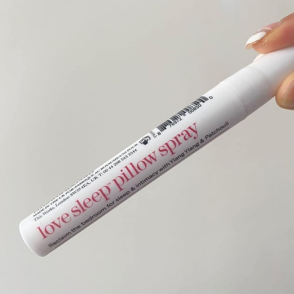 thisworks love sleep pillow spray for intimate evenings and restful sleep with ylang ylang and patchouli.