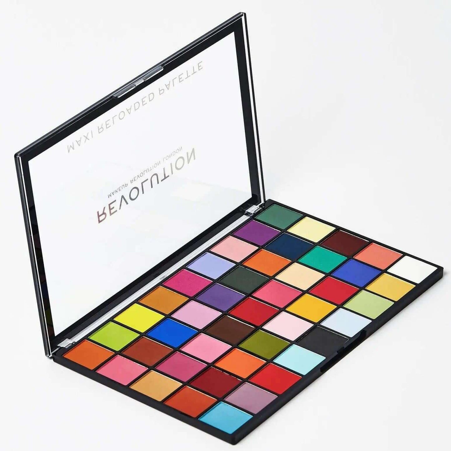 Makeup Revolution Maxi Reloaded Palette Monster Mattes with 45 vibrant matte eyeshadow shades.
