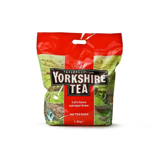 Yorkshire Tea Bags by Taylors of Harrogate, 480 tea bags for a proper brew, 1.5kg packaging, eco-friendly quality tea.