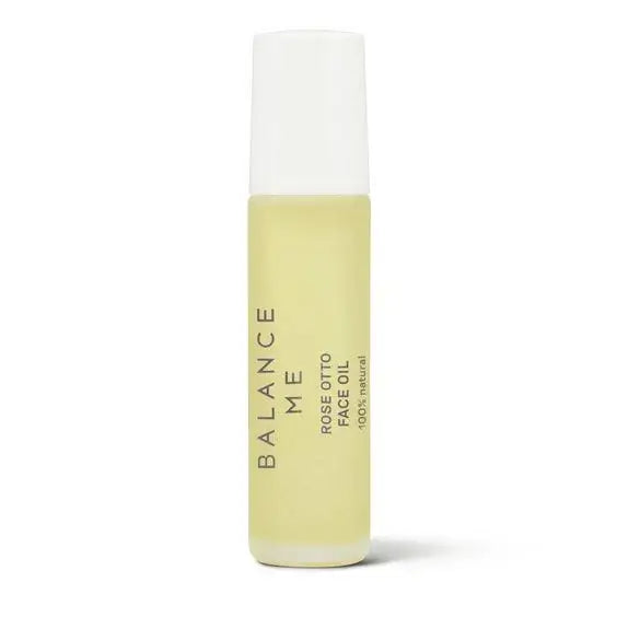 Balance Me Rose Otto Face Oil 10ml bottle for skincare resilience and calmness.