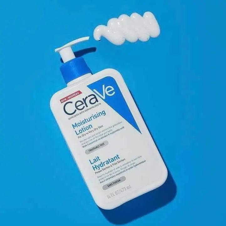 CeraVe Moisturising Lotion 473ml, lightweight formula with ceramides and hyaluronic acid for hydration.