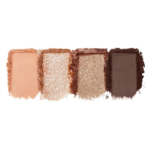 Swatches of e.l.f. Bite Size Eyeshadows in Cream & Sugar featuring matte and shimmer shades.