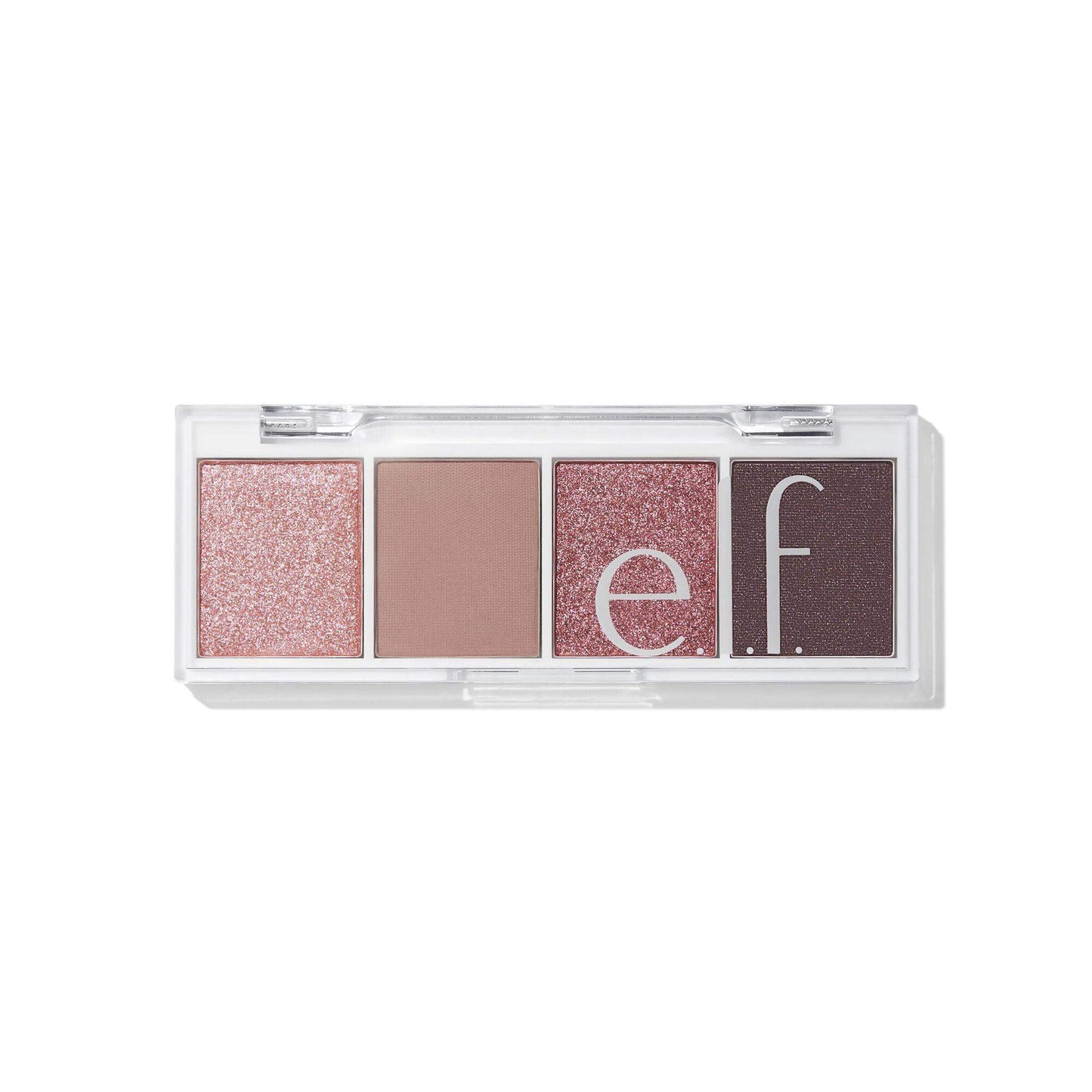e.l.f. Bite Size Eyeshadows in Rose Water featuring four ultra-pigmented shades for versatile looks.