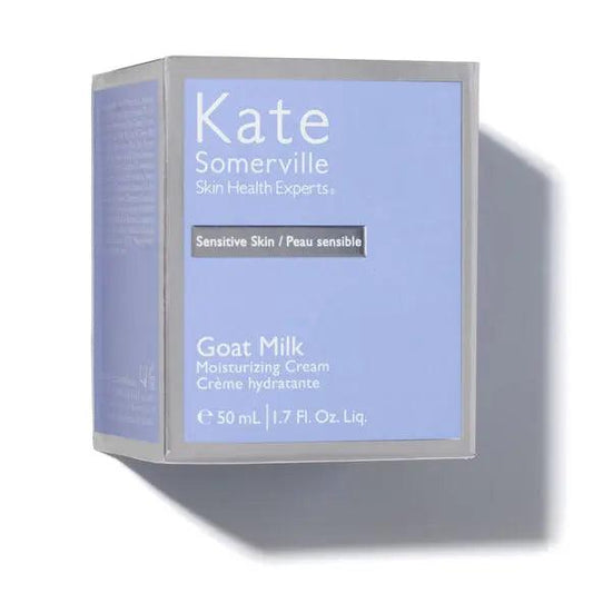 Kate Somerville Goat Milk Moisturizing Cream 50ml box, designed for sensitive skin, hydrating, skin health experts.