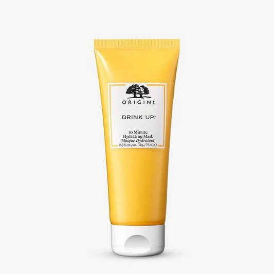Yellow Origins skincare product on a white background