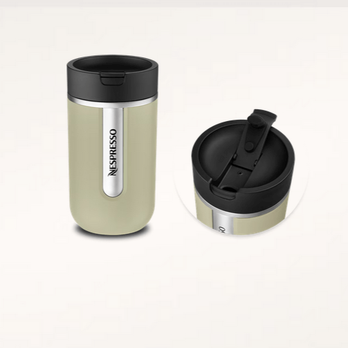 NESPRESSO Original Travel Mug in Sage Green, perfect for stylish coffee on the go.