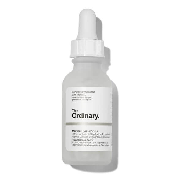 Bottle of The Ordinary Marine Hyaluronics 30ml serum for deep hydration and youthful skin.