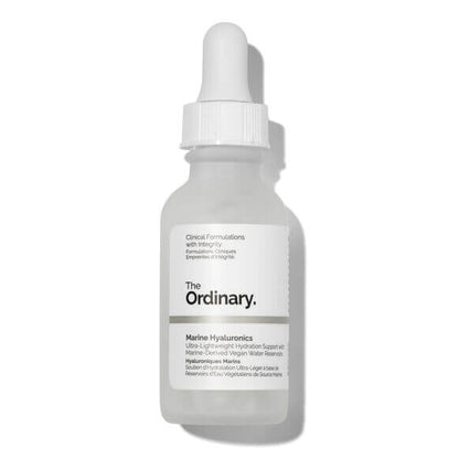 Bottle of The Ordinary Marine Hyaluronics 30ml serum for deep hydration and youthful skin.