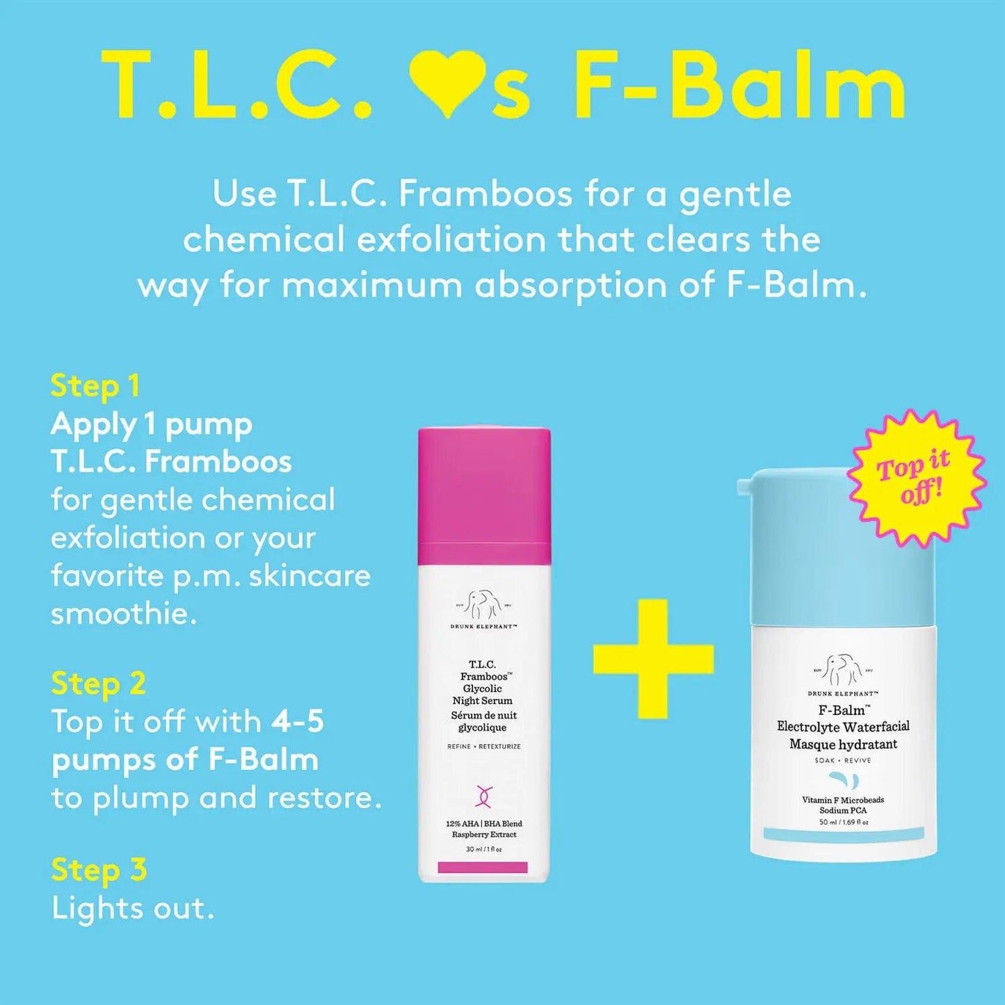 Drunk Elephant T.L.C. Framboos™ Glycolic Night Serum LYBC