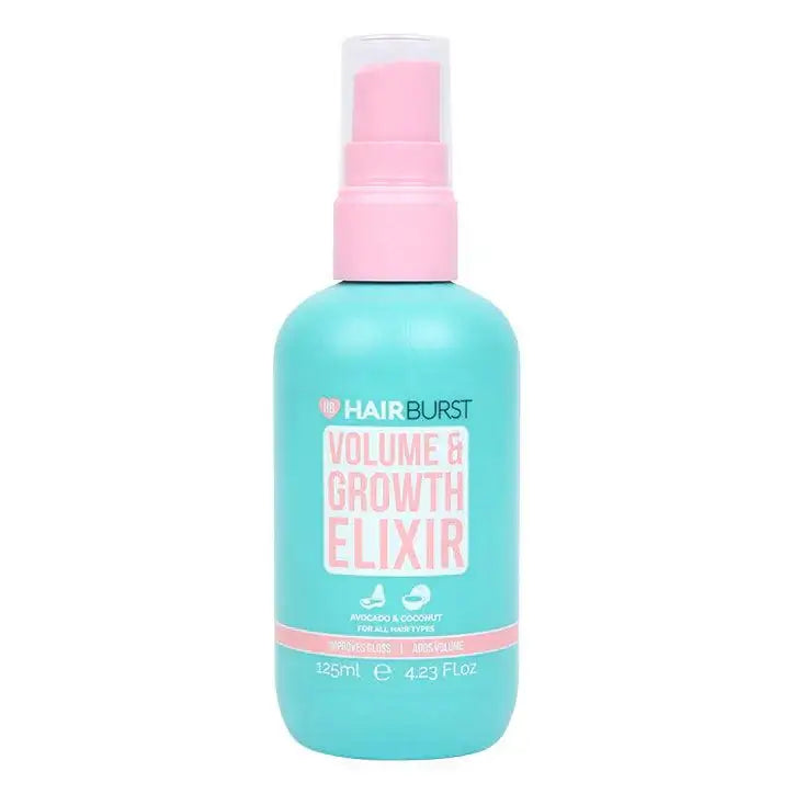 Hairburst Volume & Growth Elixir Spray 125ml, strengthening spray for healthier, thicker hair with natural ingredients.