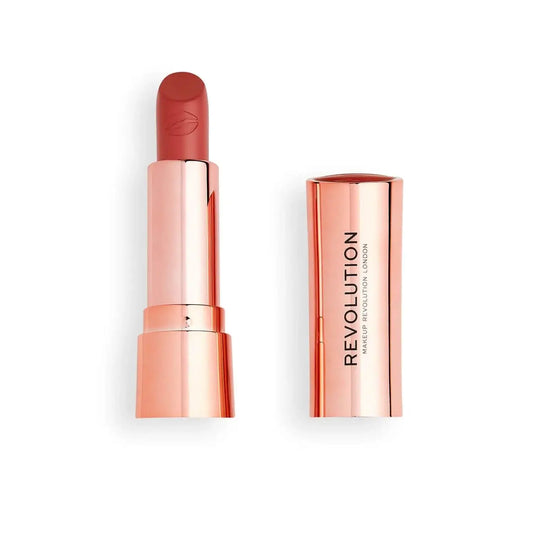 Makeup Revolution Satin Kiss Lipstick in White Wedding - pink toned nude lipstick with vegan formula.