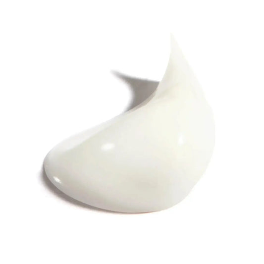 Close-up of creamy white texture of The INKEY List Super Solutions 10% Urea Moisturiser for dry skin.