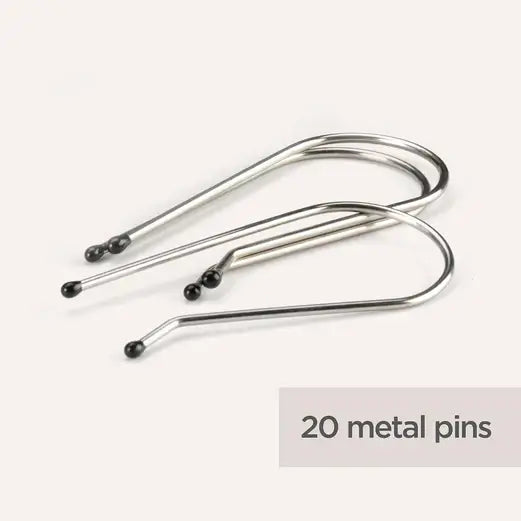 20 metal pins for securing BaByliss Thermo-Ceramic Rollers, ensuring a secure hold for perfect curls.