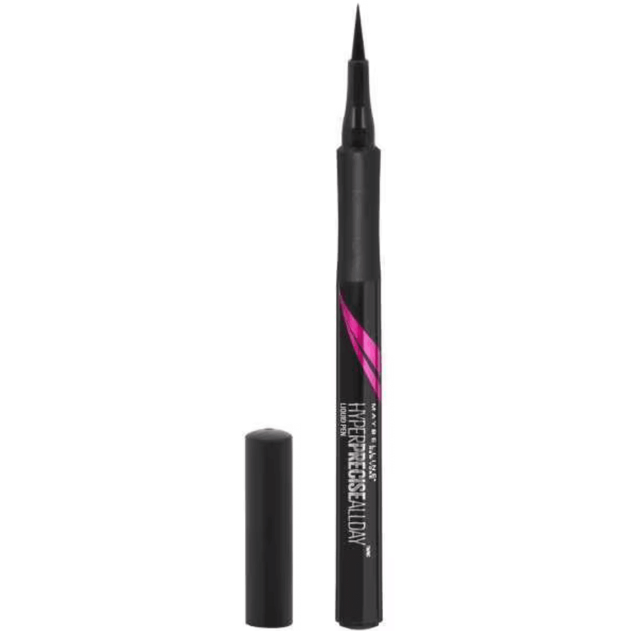 Maybelline Hyper Precise All Day Liner in matte black with ultra-thin brush for precise application.