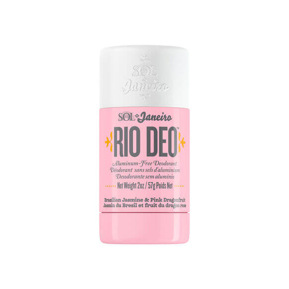 Sol de Janeiro Beija Flor Rio Deodorant 57g in pink packaging with aluminum-free label.