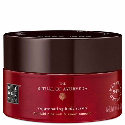 RITUALS The Ritual Of Ayurveda rejuvenating body scrub 300g with Punjabi pink salt and sweet almond for natural rejuvenation.