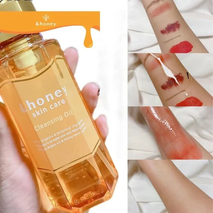 &honey Moisturizing Honey Cleansing Oil 180ml – Hydrating Japanese Makeup Remover