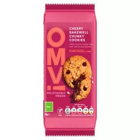 ASDA Plant Based OMV! Cherry Bakewell Chunky Cookies 180g The Good Vibes