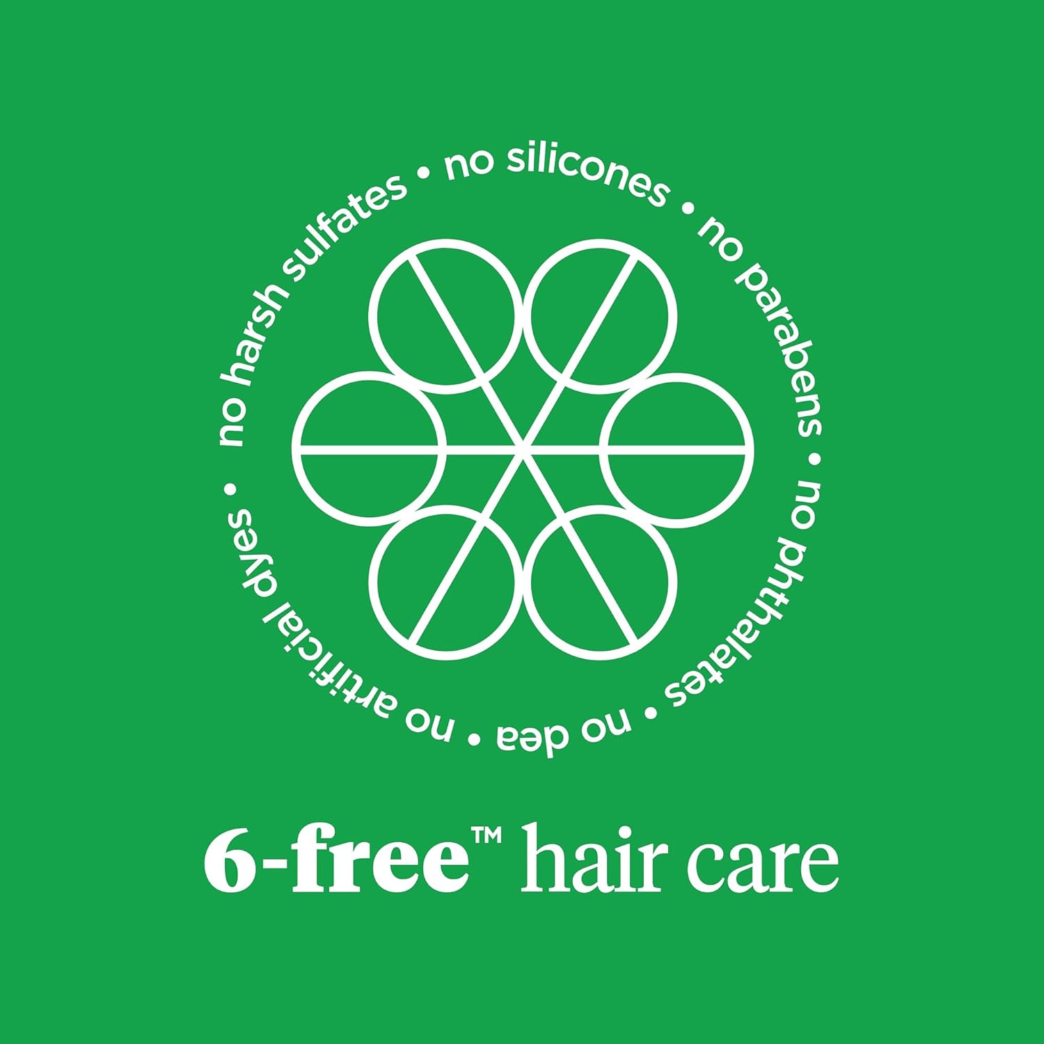 Briogeo 6-free hair care logo on a green background