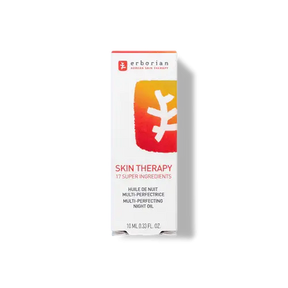Erborian Skin Therapy multi-perfecting night oil serum 10 ML with 17 super ingredients, designed for overnight nourishment.