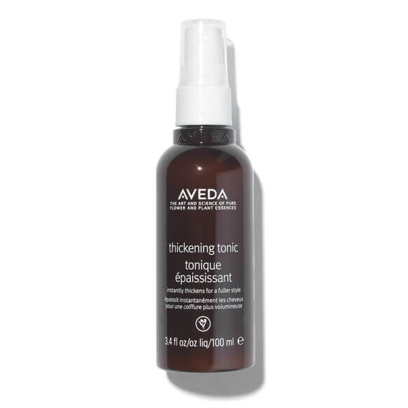 Aveda Hair Thickening Tonic 3.4 oz bottle for natural hair volume and thickness enhancement
