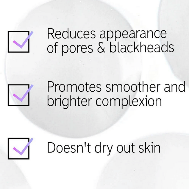 Highlights benefits of The INKEY List Glycolic Acid Toner: reduces pores, enhances complexion, and hydrates skin.
