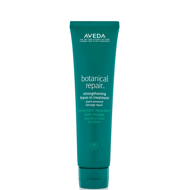 Aveda Botanical Repair™ Strengthening Leave-In Treatment tube for plant-powered hair damage repair.