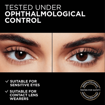 Image showing eyes tested under ophthalmological control, suitable for sensitive eyes and contact lens wearers.