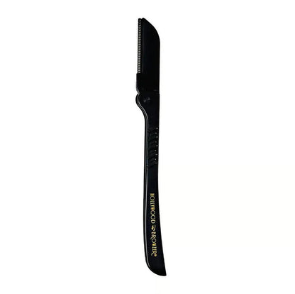 Hollywood Browzer tool for painless hair removal and dermaplaning, designed for shaping eyebrows and exfoliating skin.