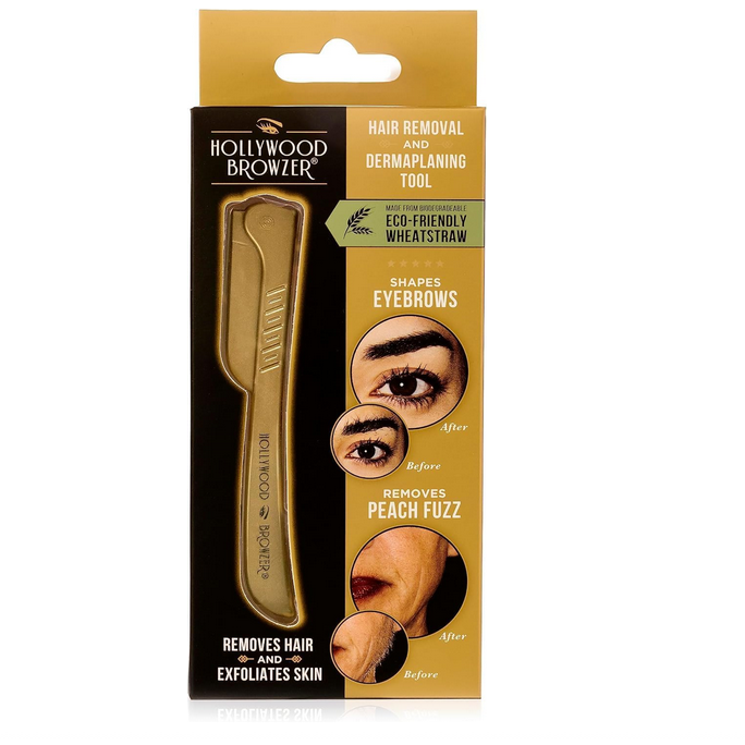 Hollywood Browzer hair removal tool packaging on a white background