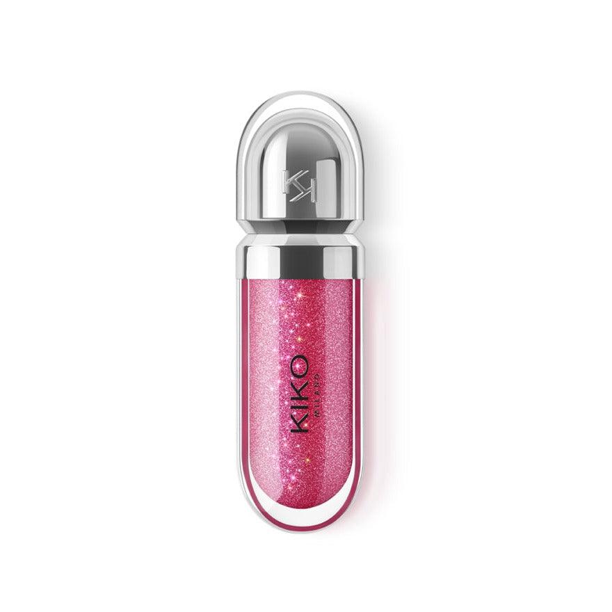 Kiko Milano 3D Hydra Lipgloss 10 Sparkling Strawberry in sleek packaging, offering shiny, plumped lips with effortless application.
