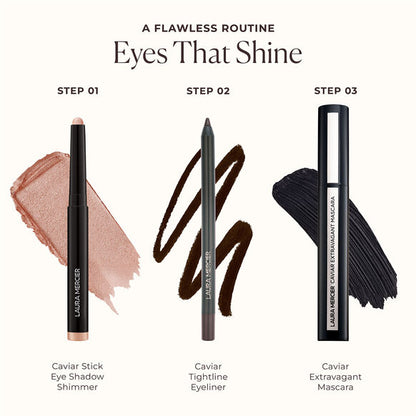 Rose Gold Caviar Stick Eye Colour by Laura Mercier, a buildable shimmer eyeshadow for day-to-night looks.