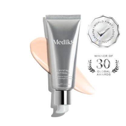 Medik8 Crystal Retinol skincare product with a white background