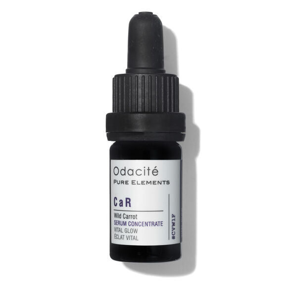 Black Odacité  dropper bottle with white label on a white background