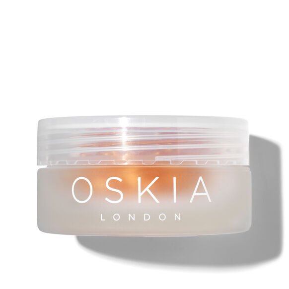 Oskia London skincare product jar on a white background