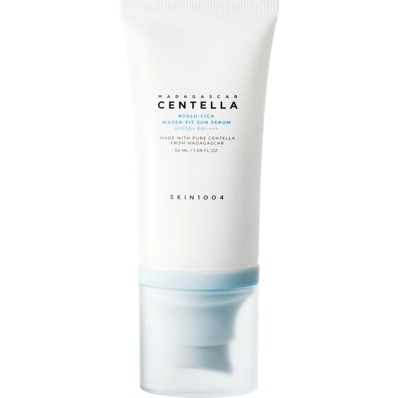 Skincare serum tube with 'Madagascar Centella' and 'Skin1004' branding on a white background