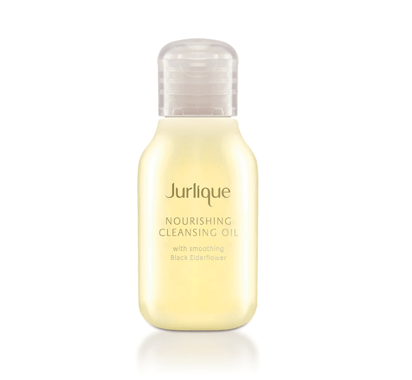 Jurlique Nourishing Cleansing Oil 30mL bottle, transforms into cleansing milk for soft, radiant skin.