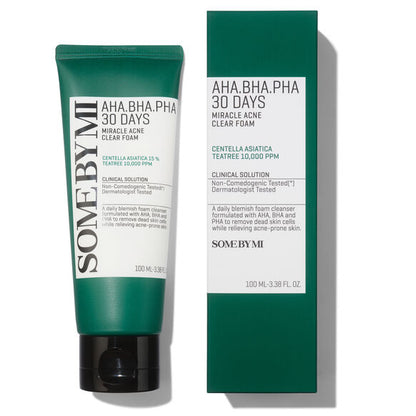 SomeByMi AHA.BHA.PHA 30 Days skincare product and packaging on a white background