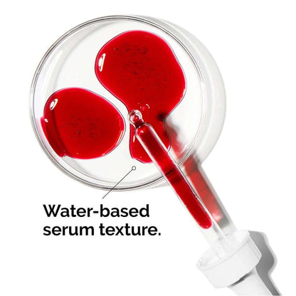 Close-up image of The Ordinary AHA 30% + BHA 2% Peeling Solution demonstrating its water-based serum texture.