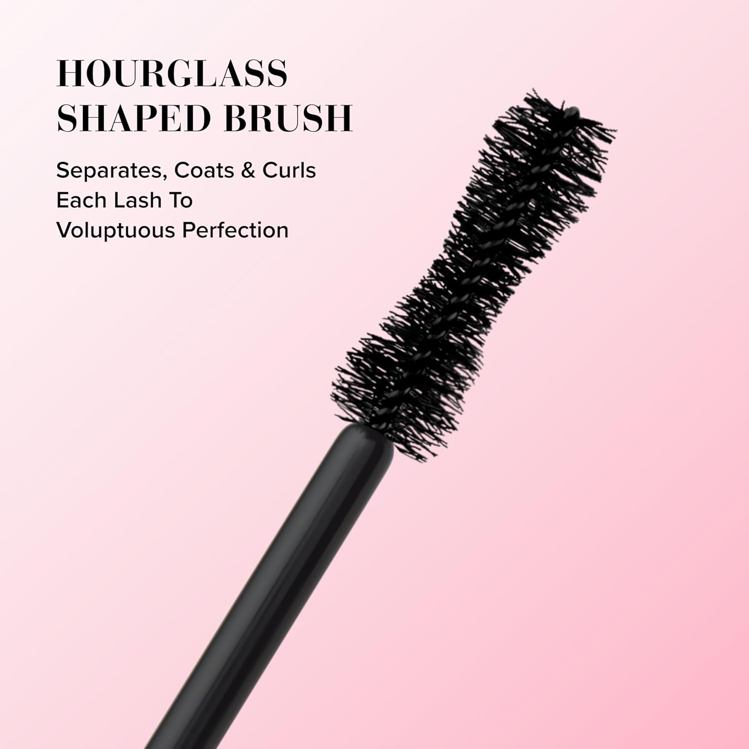 Too Faced  Hourglass shaped brush with text on a pink background