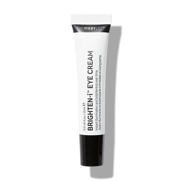 The INKEY List Brighten-i Eye Cream 15ml tube for brighter, revitalized eyes with natural ingredients.