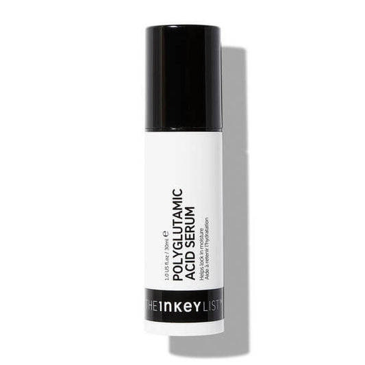 The Inkey List polyglutamic acid serum bottle on a white background