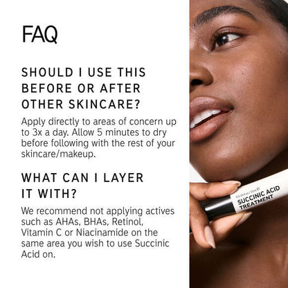 FAQ about The Inkey List Succinic Acid Treatment use instructions for clear skin.