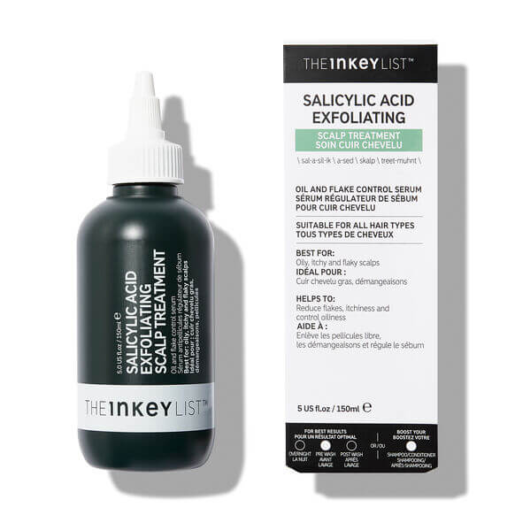 The INKEY List Salicylic Acid Exfoliating Scalp Treatment 150ml for healthy hair and scalp rejuvenation.