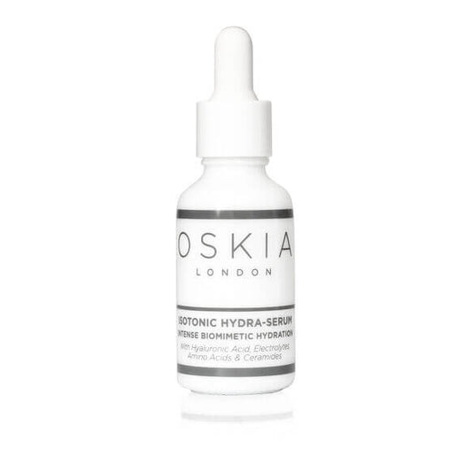 Oskia Isotonic Hydra Serum 30ml bottle for deep hydration with natural ingredients and antioxidants.