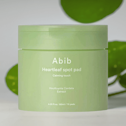 ABIB Heartleaf Spot Pad Calming Touch jar with Houttuynia Cordata Extract for gentle skincare