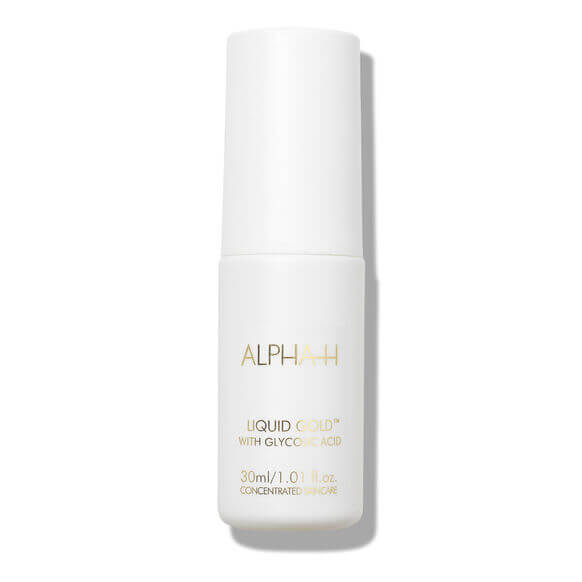 Alpha-H Liquid Gold with 5% Glycolic Acid 30ml bottle for radiant skin rejuvenation.
