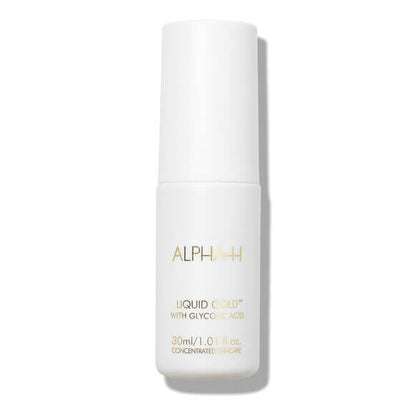 Alpha-H Liquid Gold with 5% Glycolic Acid 30ml bottle for radiant skin rejuvenation.