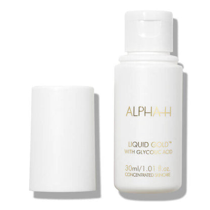 Alpha-H Liquid Gold with 5% Glycolic Acid 30ml bottle for radiant skin rejuvenation.